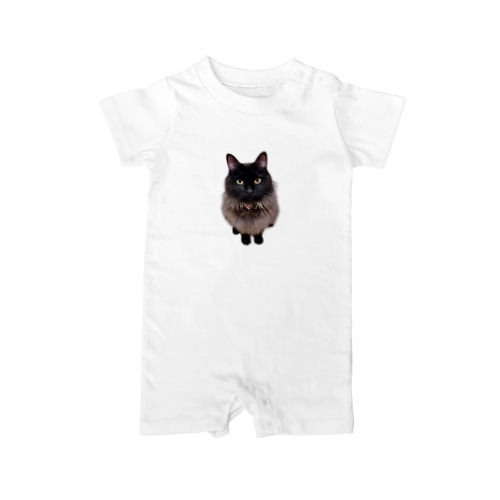 くろ猫まりも 1 Rompers