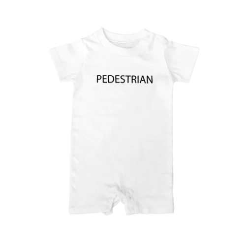 PEDESTRIAN letter BK ロンパース