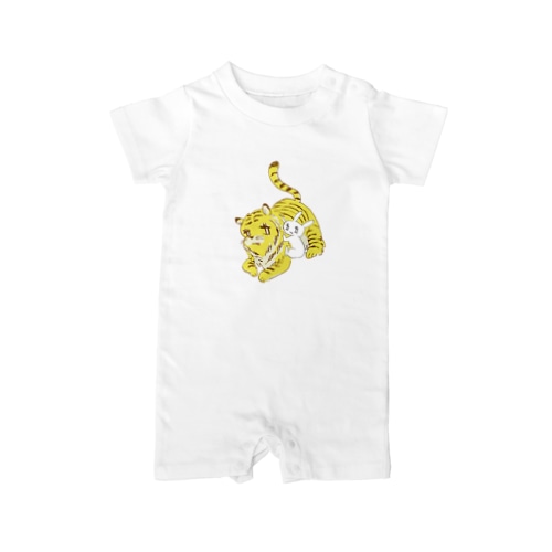 トラちゃんとうさぎちゃん Rompers