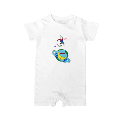 「I can fly 地球」ロンパース Rompers