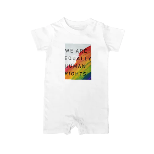 WE ARE EQUALLY HUMAN RIGHTS Rompers