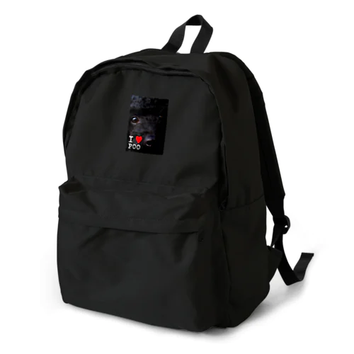 黒いトイプードル_I love poodle. Backpack