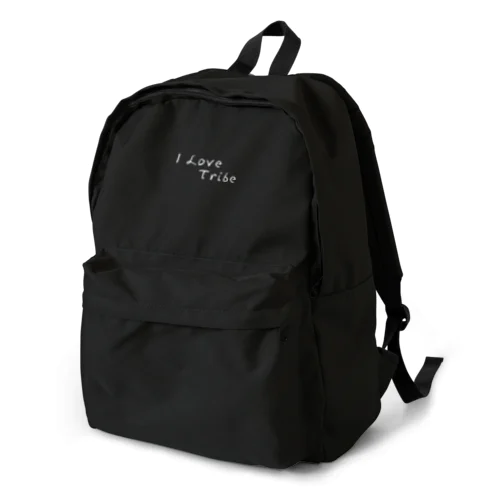 I LOVE Tribe　白文字背景透明 Backpack