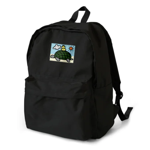 亀に乗る鳥 Backpack