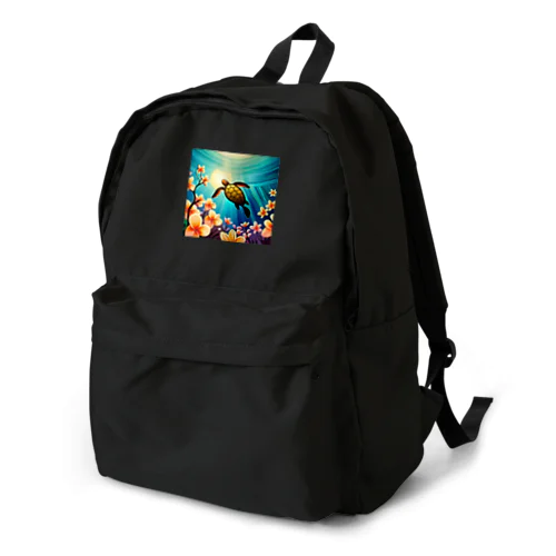 海亀とプルメリア Backpack