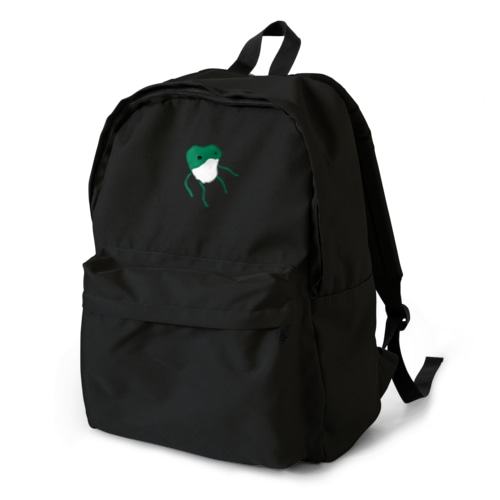 Pompom art 《濃緑カエル》 Backpack