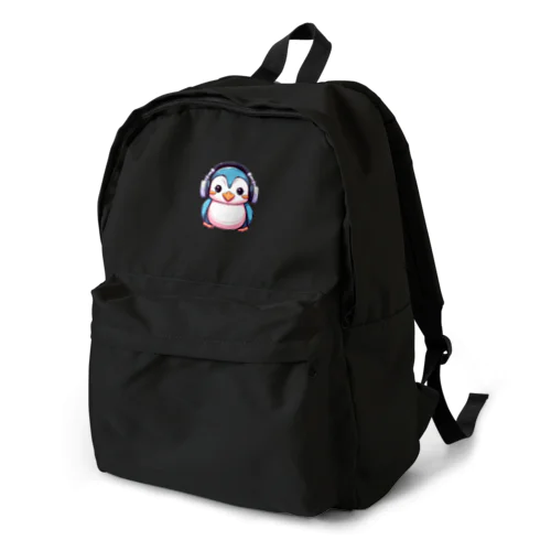 ヘッドホンを付けているペンギン Backpack