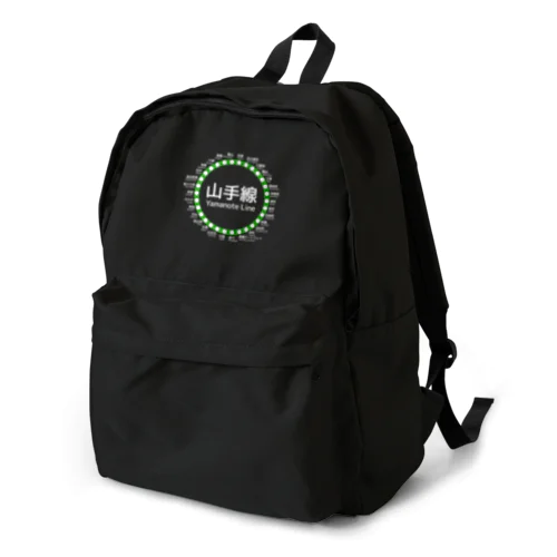 JR山手線路線図 白ロゴ Backpack