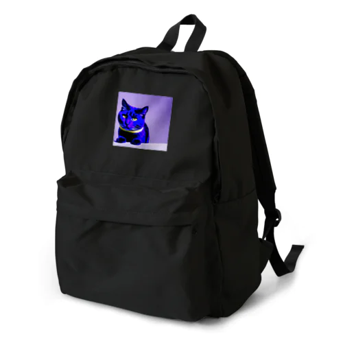 ネオンに染まった猫 Backpack