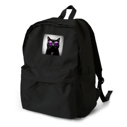 黒猫紫サングラス Backpack