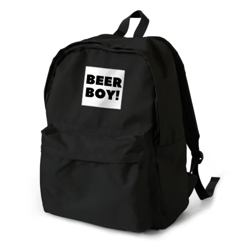 ビールボーイ_黒字(白背景) Backpack