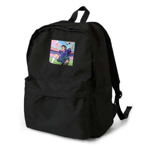 ワールドカップ優勝を夢見るサッカー少年 Backpack