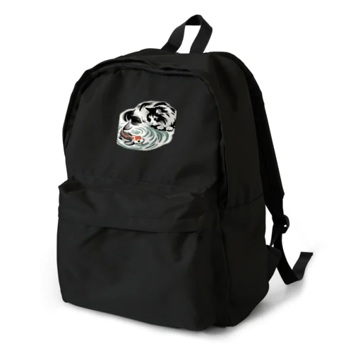猫と鯉（水墨画風） Backpack