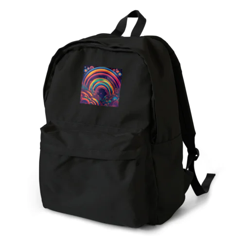 サイケデリックな世界の虹 Backpack