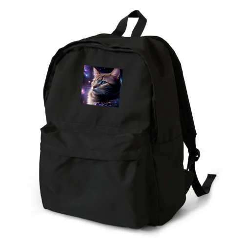 「星の囁き - 宇宙への猫の眺め」 Backpack