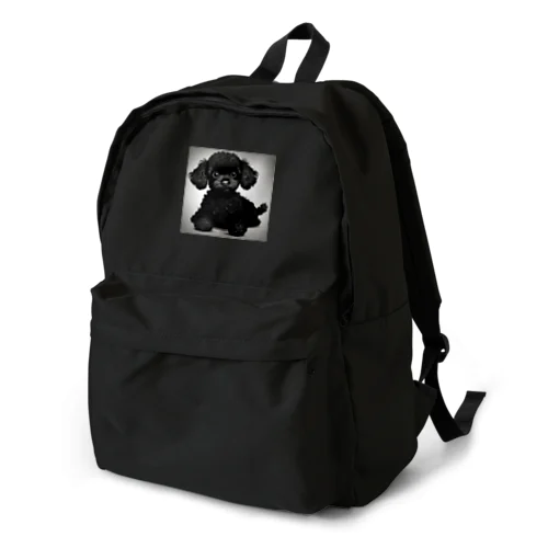 可愛い黒色トイプードルグッズ Backpack