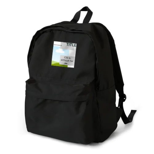 I got CSS! Backpack