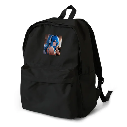 青い髪の少女 Backpack