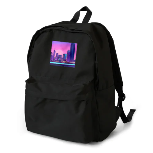 ネオンカラーで輝く都市3 Backpack