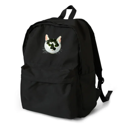 ねこさんのお顔（白黒ねこ） Backpack