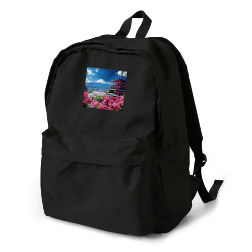 絶景な富士山ツツジ満開の季節 アメジスト 2846 Backpack