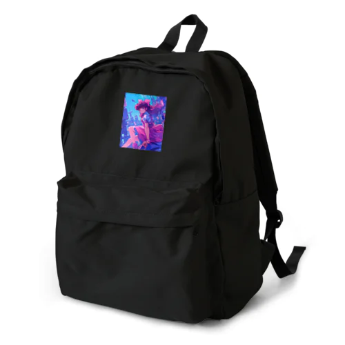 昭和レトロアニメ風近未来ガール Backpack