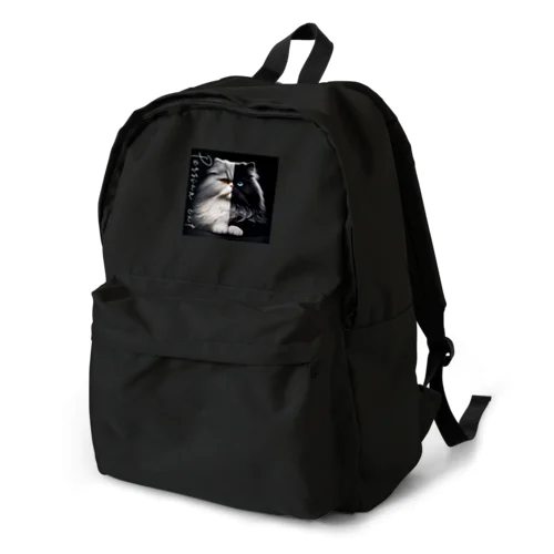 Persian cat　Silver&Black Backpack