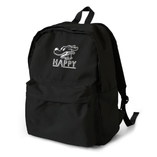 happy dog (white ink) Backpack