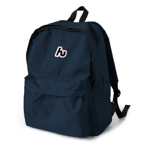 んぱんぱ　「ん」リュック (ロゴ 黒×ピンク) Backpack