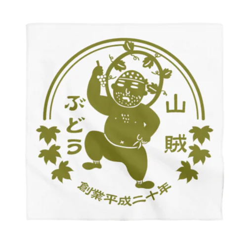 山賊ブドウロゴOD Bandana