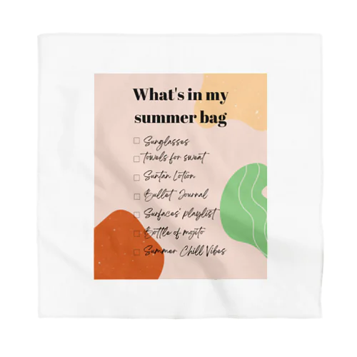What’s in my summer bag? Bandana