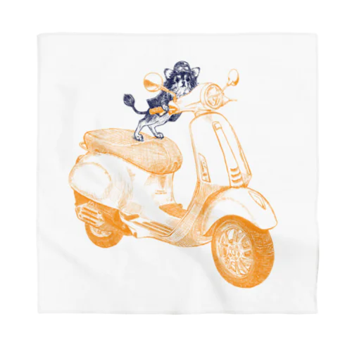 チワワのすっちゃんバイクに乗る Bandana