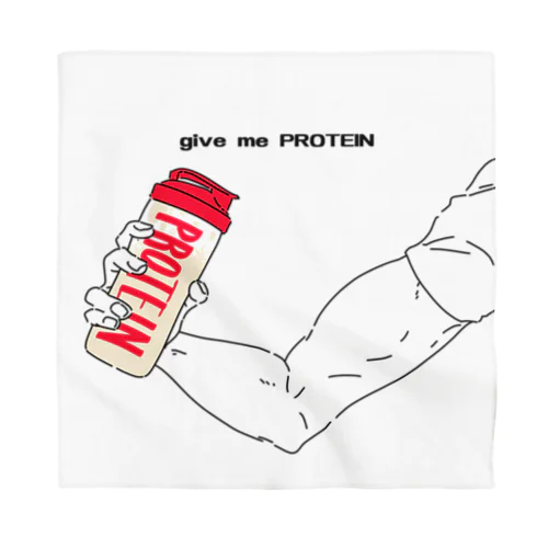 give me PROTEIN バンダナ