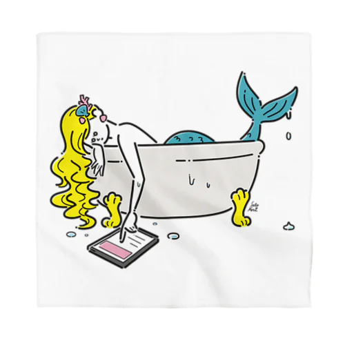 浴室でタブレットを使う人魚【パツキン】 Bandana