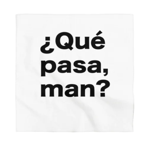 ¿Qué pasa,man?（ケパサメン）黒文字 バンダナ