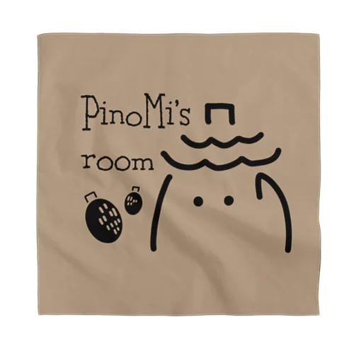 PinoMi's room（茶） バンダナ