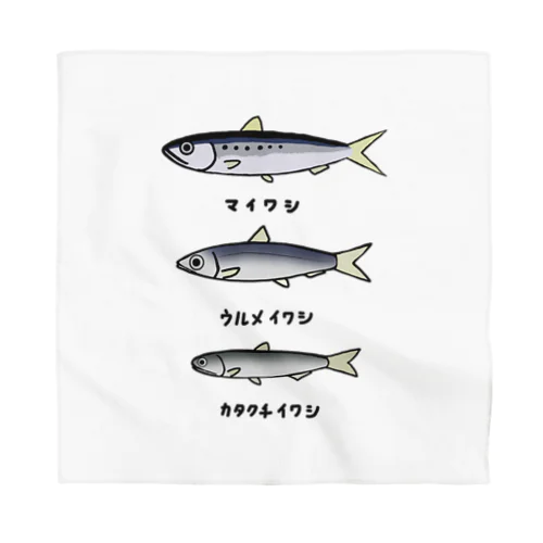 【魚シリーズ】イワシ三兄弟♪220919 Bandana