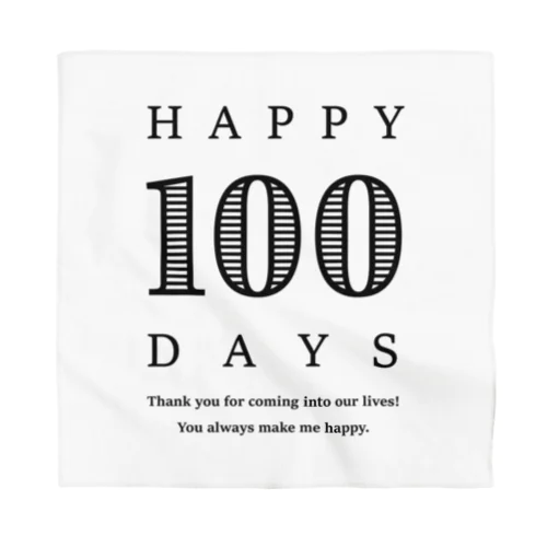 HAPPY 100 DAYS お食い初め バンダナ