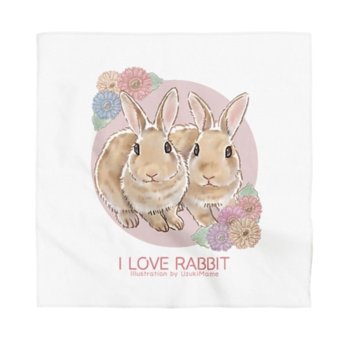4：I LOVE RABBIT(ネザーランドドワーフ) Bandana