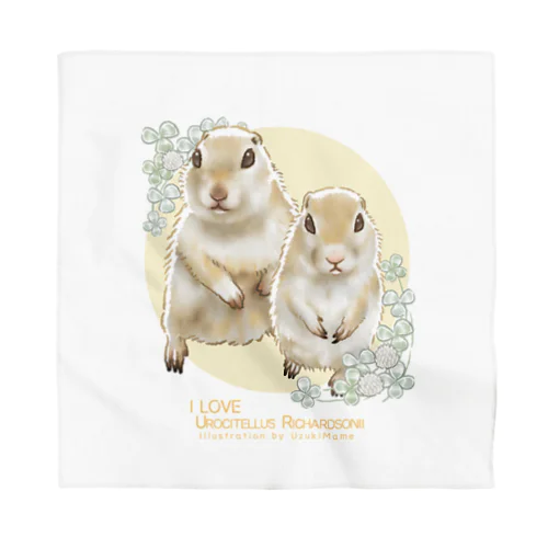 【No.7】I LOVE UROCITELLUS RICHARDSONII Bandana