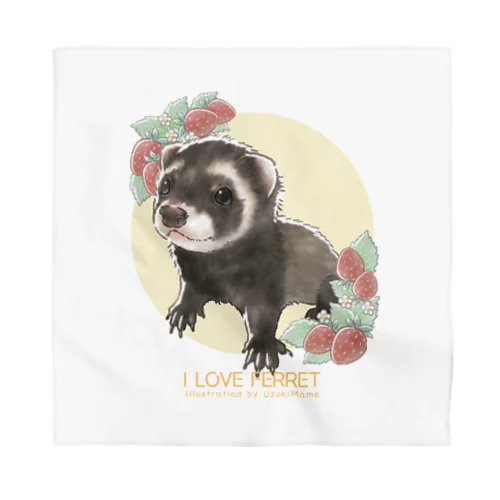 【No.11】I LOVE FERRET バンダナ