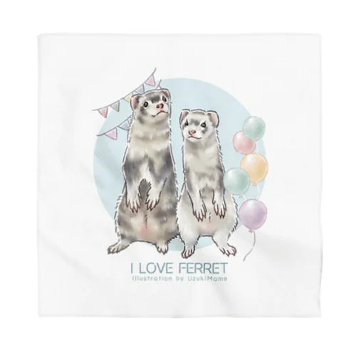 【No.13】I LOVE FERRET バンダナ