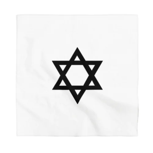 星 ほし ★ イスラエル国旗 ダビデの星 六芒星 スターリングイスラエル ソロモンの印 ユダヤ教 Bandana