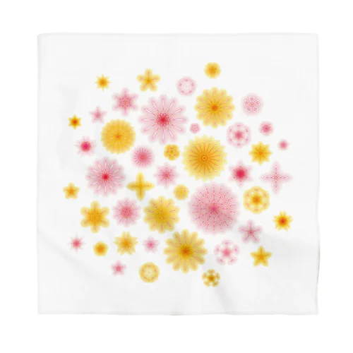 華やかな色合いの花柄 Bandana