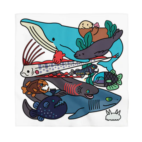 海の生き物たち Bandana