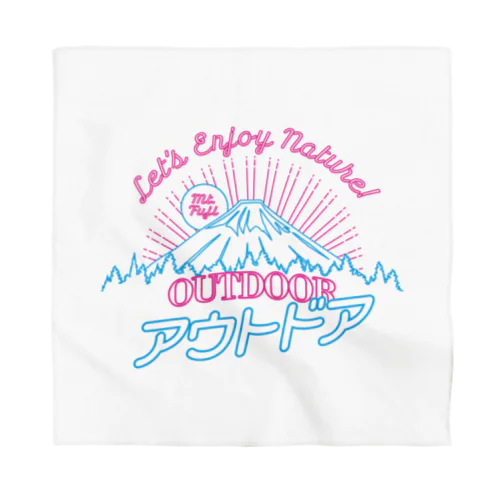 アウトドア（ネオン富士山） Bandana