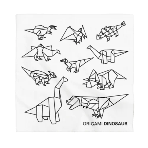 ORIGAMI DINOSAUR Bandana