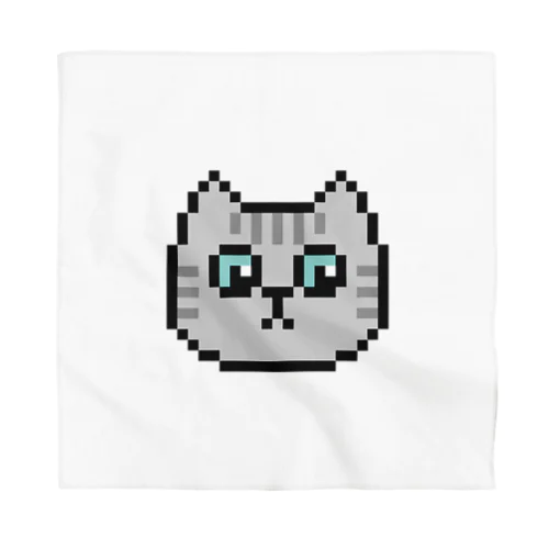 ドット絵のねこ（サバトラ） バンダナ