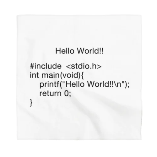 Hello, World!!-C言語- バンダナ