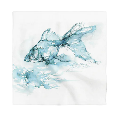 きんぎょ　ペン画 Bandana